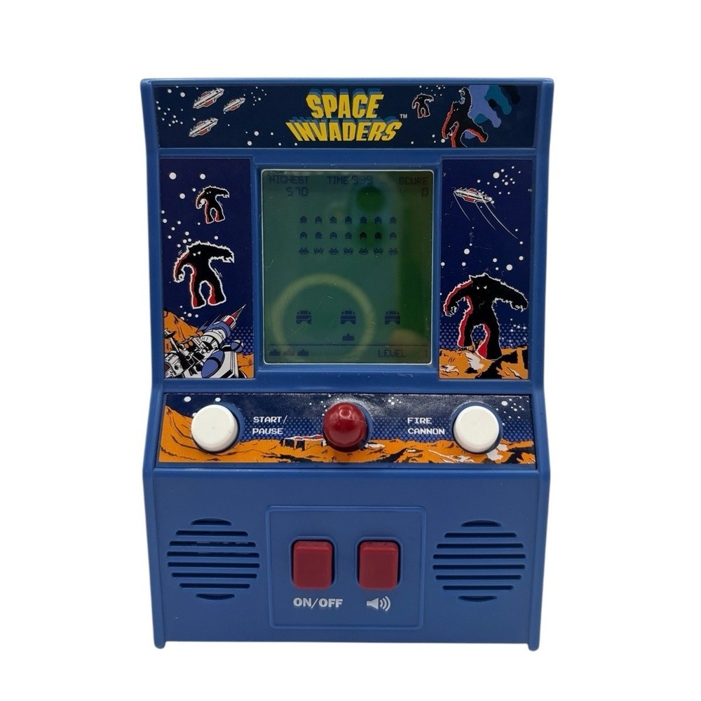 Space Invaders 2016 Handheld Classic Mini Arcade‎ Game Basic Fun Taito Working